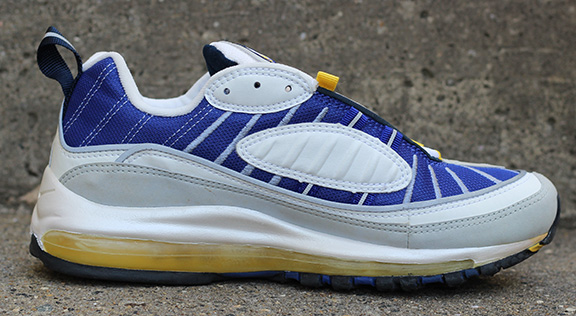 Women`s Nike Air Max 98 Maize Ultramarine (Size 9) DS — Roots Women`s Nike Air Max 98 Maize Ultramarine (Size 9) DS — Roots